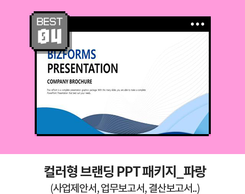 BEST 04 // �÷��� �귣�� PPT ��Ű��_�Ķ� (������ȼ�, ����������, ��꺸����..)